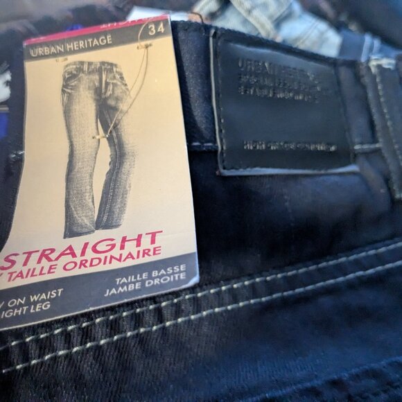 Dark Navy Blue Straight Brand Jeans - 34/32 - Mens - new with tags - Picture 3 of 3